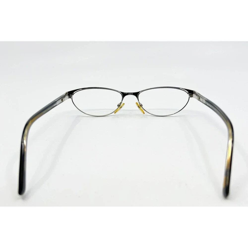 Furla Eyeglasses Womens Black Silver Cat Eye VU4248J 52-16-135
